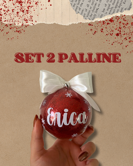 Set 2 palline - glitter